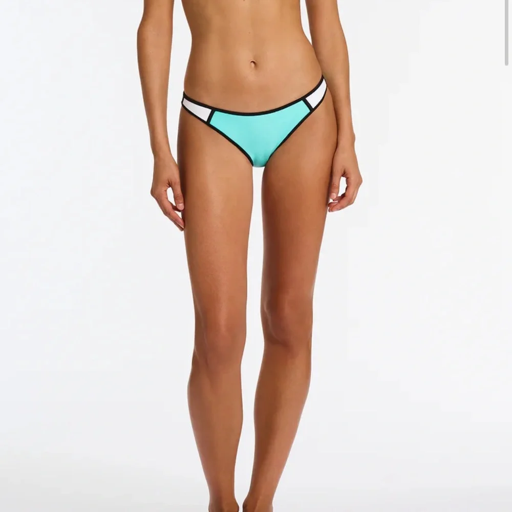 NWT triangl swimwear Mint, Coral & White Colorblock Neoprene Bikini